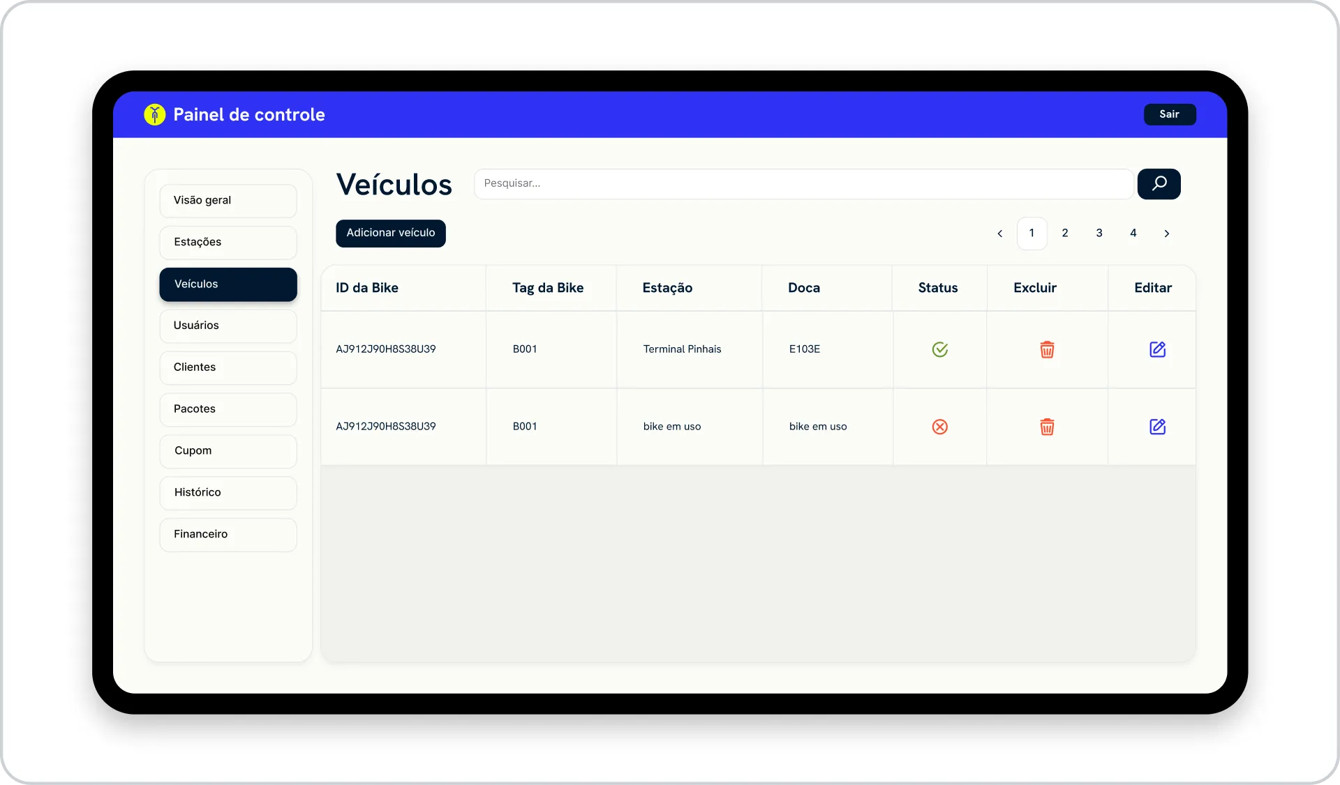 Software de Gestão - Dashboard